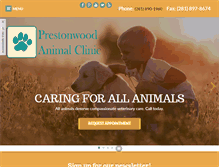 Tablet Screenshot of prestonwoodanimalclinic.com